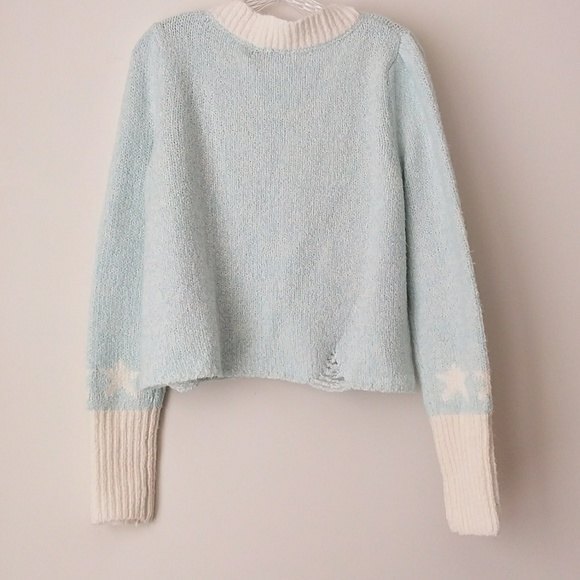 Wildfox | Aces Star Print Long Sleeve Pullover M - Picture 4 of 9